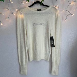 nwt bebe marshmallow white sweater